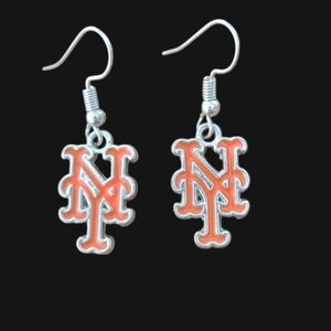 New York Mets Dangle Earrings